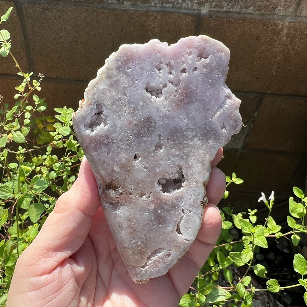 Pink Amethyst with purple crystal druzy moon - Picture 3 of 8